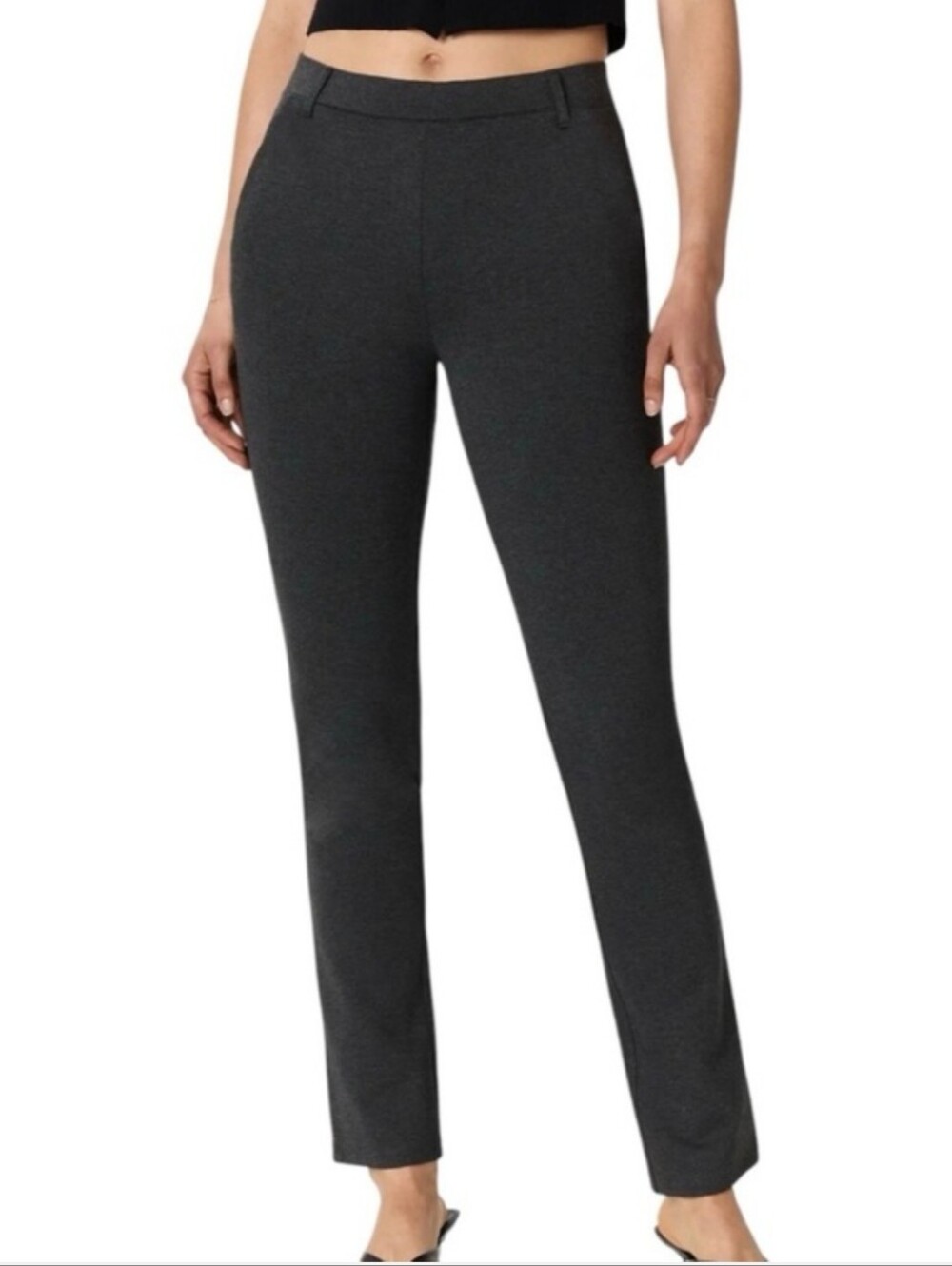 Quince Women's Black Ultra Stretch Ponte Pants Ankle sz M Petite
